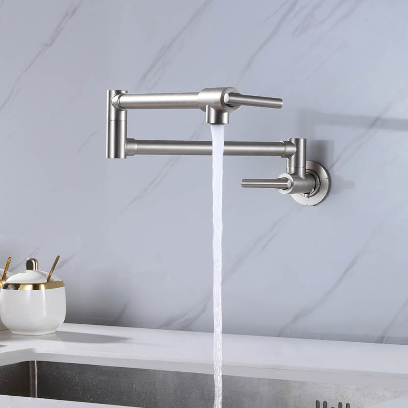 Commercial Kitchen Tap With Spray - Wall Mounted Commercial Cooker Kitchen Sink