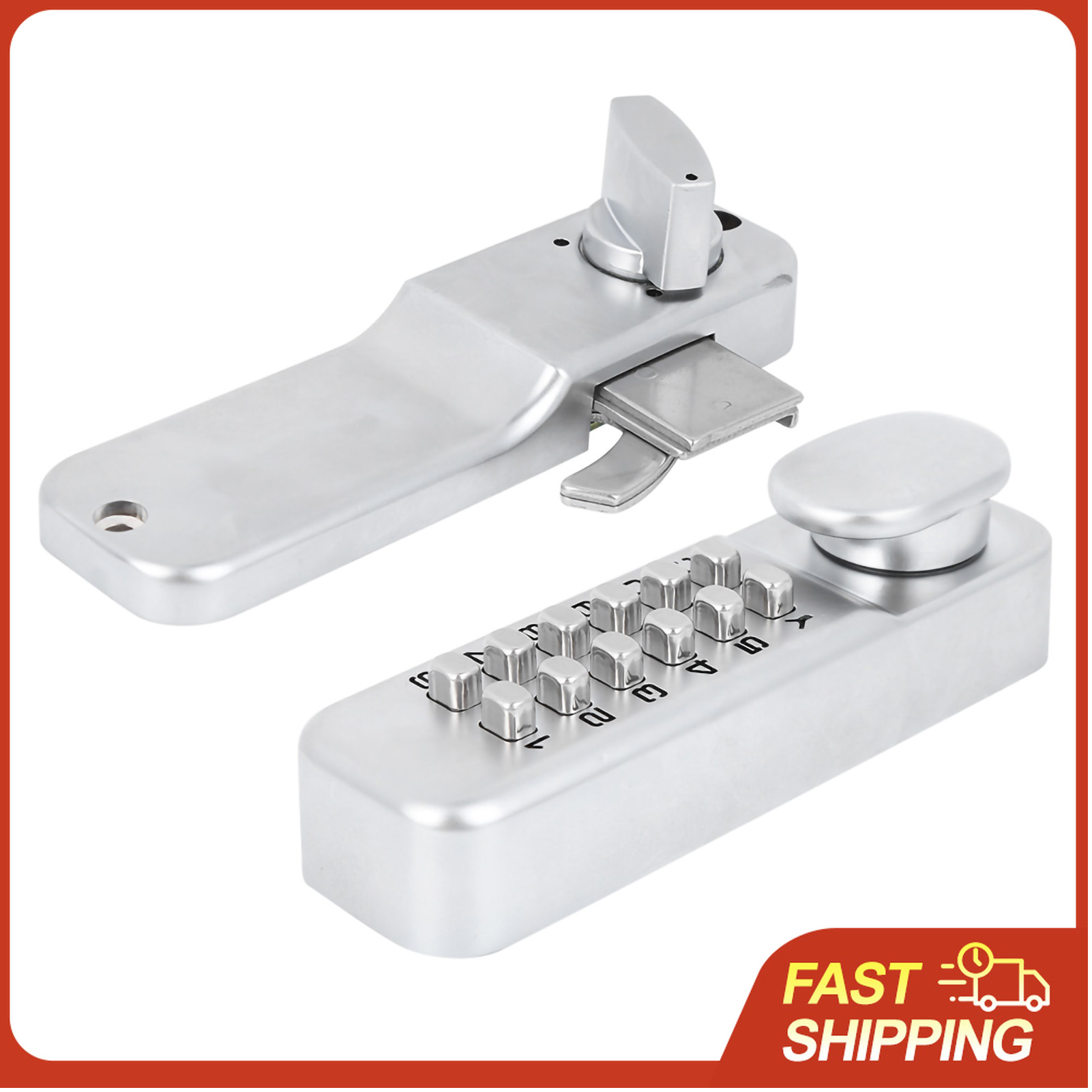 Commercial Kitchen Swing Door - 1‑11 Digits Mechanical Combination Lock Sliding