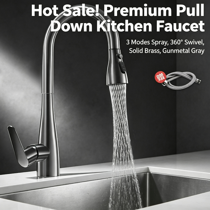 Commercial Kitchen Tap With Spray - Hot Sale Pull Down Kitchen Faucet