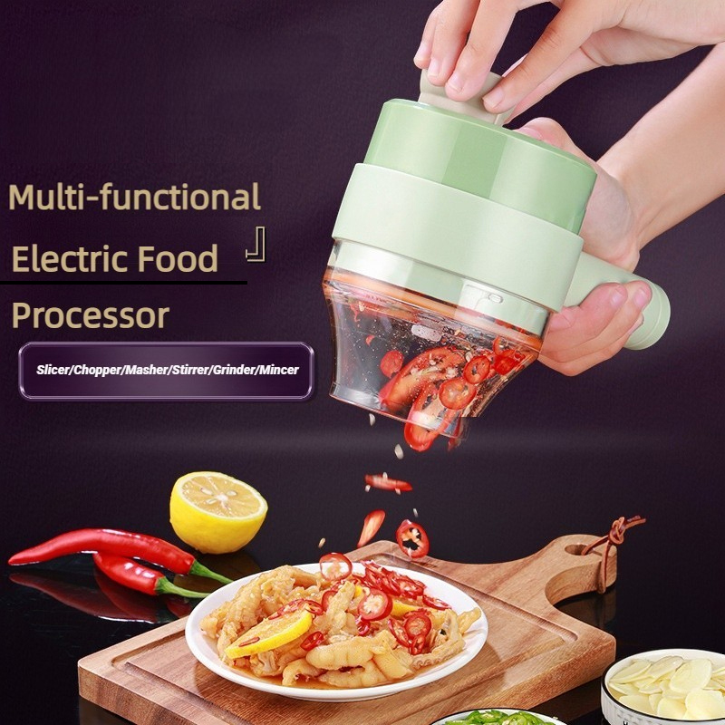 Commercial Kitchen Products - Wireless Electric Food Processor Vegetable Cutter