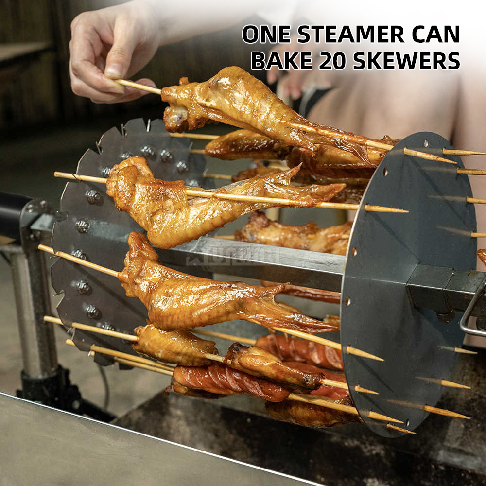 Hot Dog Roller Grill - Electric Rotating Barbecue Grill With Self