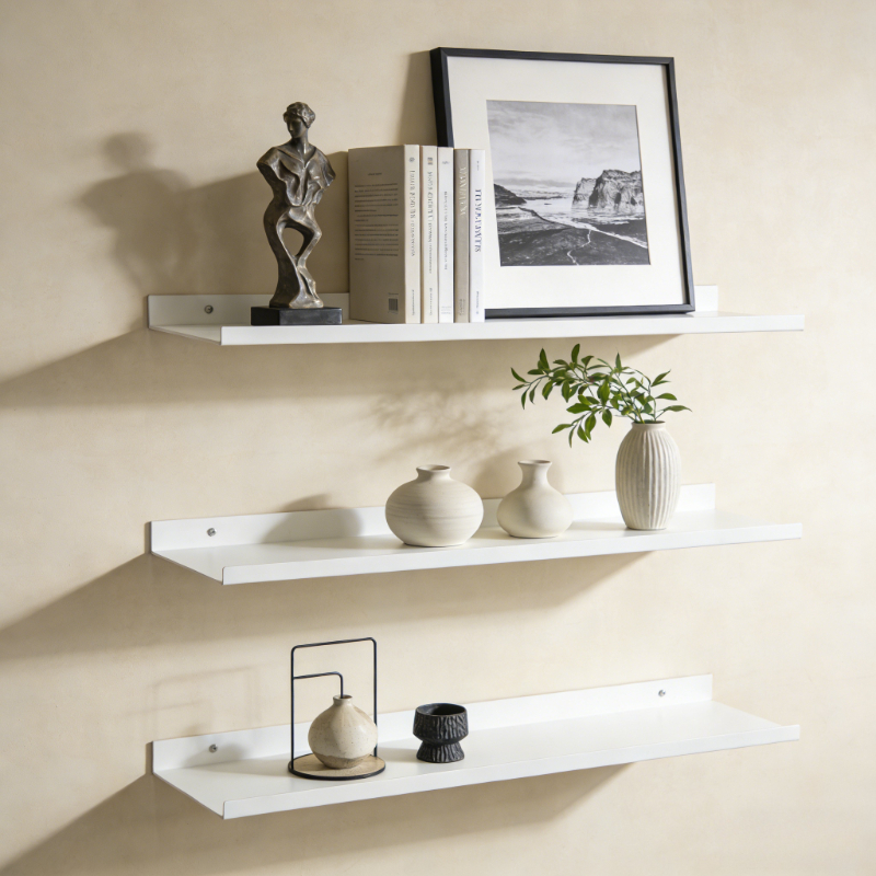 Commercial Kitchen Shelving - Metal Floating Shelves Wall Mounted Storage