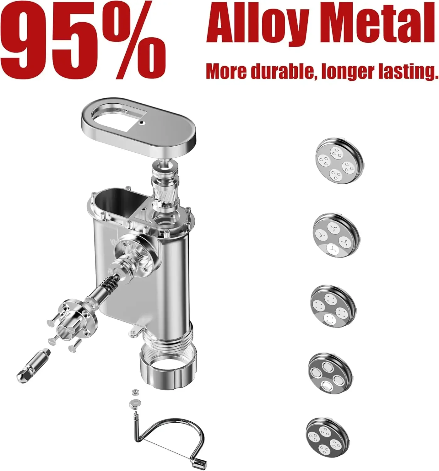 Commercial Kitchenaid - Heavy Duty Metal Pasta Maker Attachment,