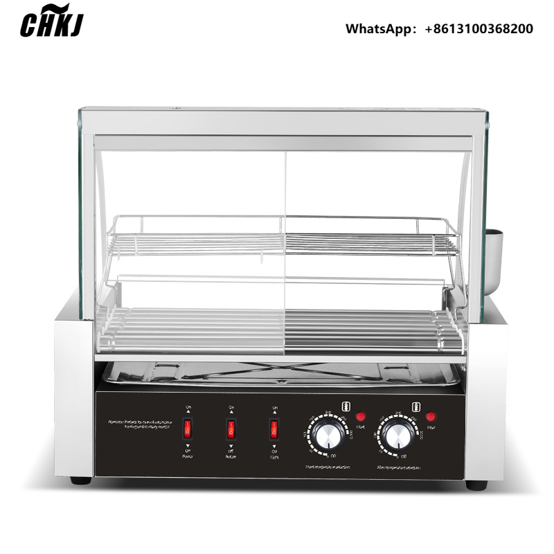 Hot Dog Roller Grill - Commercial Stainless Steel Hot Dog Roller