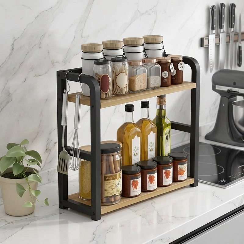 2-Tier Metal Countertop Shelf  - огляд і ціна Commercial Kitchen Shelving
