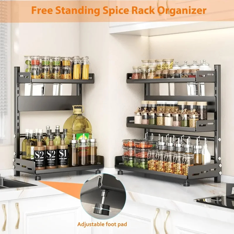 3 Tier Spice Storage Rack for  - огляд і ціна Commercial Kitchen Shelving