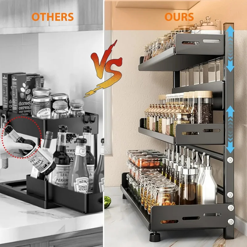 3 Tier Spice Storage Rack for  - огляд і ціна Commercial Kitchen Shelving