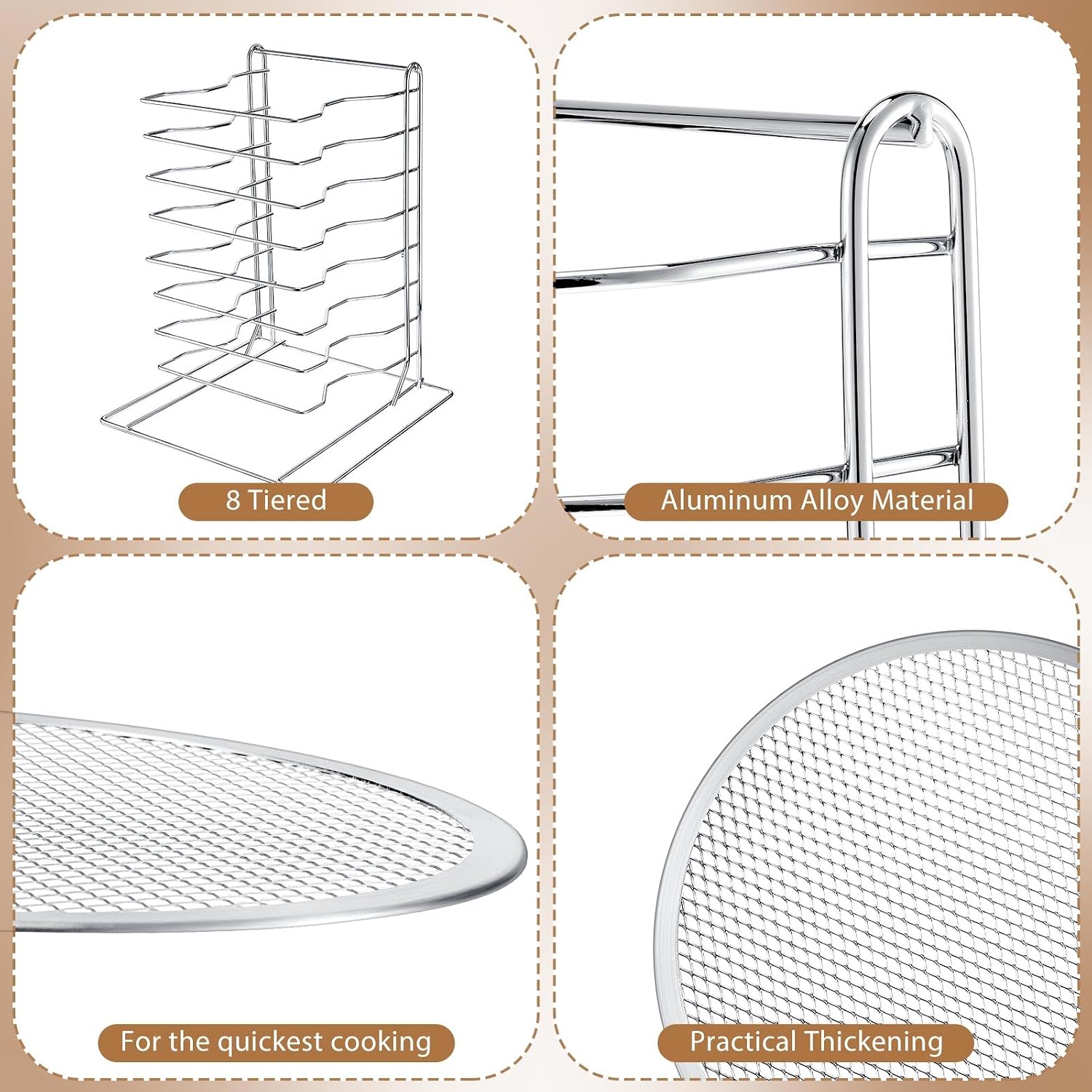 Pizza Rack 8 Tiered Stand With - огляд і ціна Commercial Kitchen Pans
