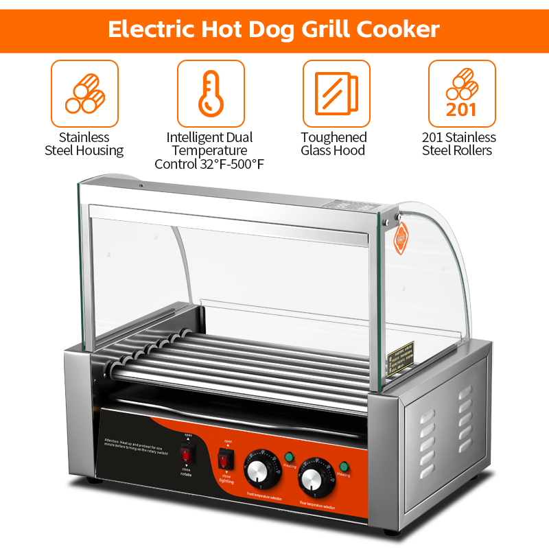 Electric Stainless Steel Hot D - огляд і ціна Hot Dog Roller Grill