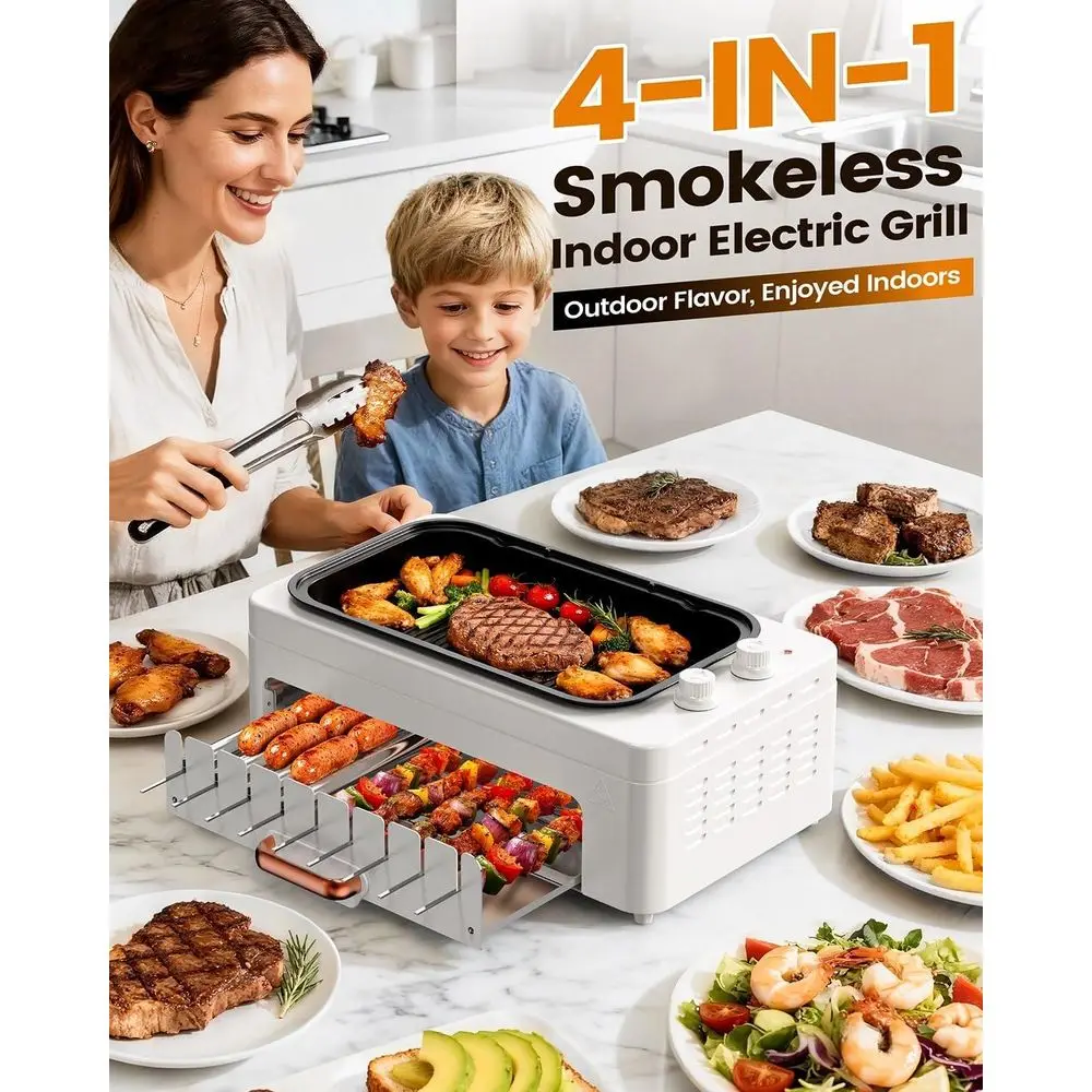 4-in-1 Indoor Countertop Grill - огляд і ціна Hot Dog Roller Grill