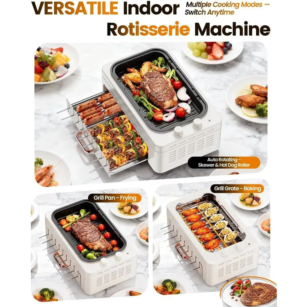 4-in-1 Indoor Countertop Grill - огляд і ціна Hot Dog Roller Grill