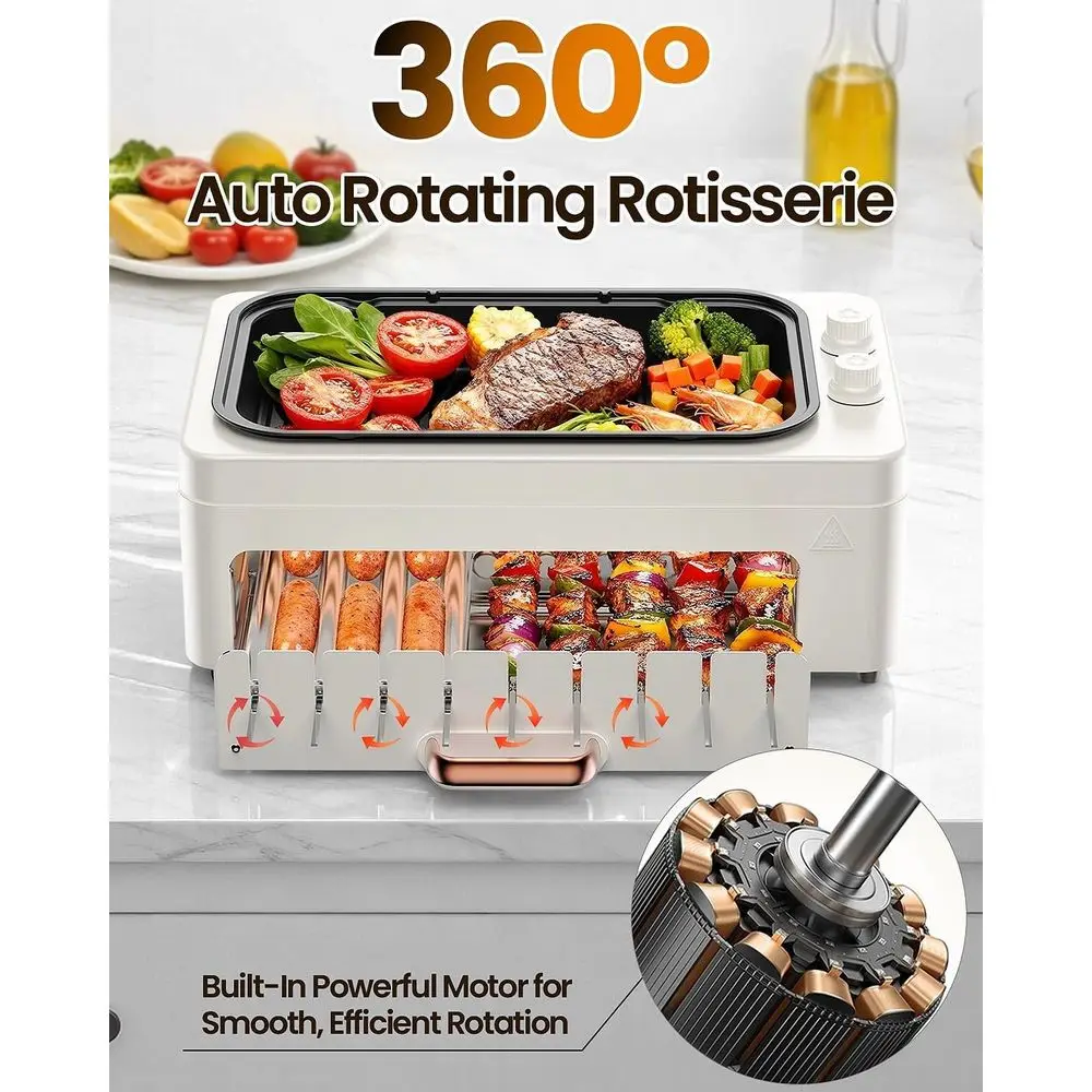 4-in-1 Indoor Countertop Grill - огляд і ціна Hot Dog Roller Grill