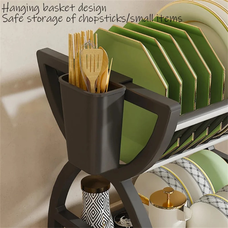 2 Tier Dish Drying Rack Kitche - огляд і ціна Commercial Kitchen Shelving