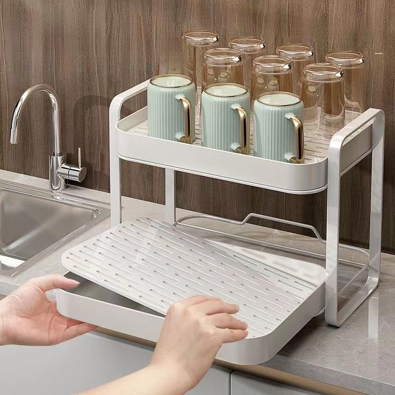 2 Tier Cup Organizer Rack Mug  - огляд і ціна Commercial Kitchen Shelving