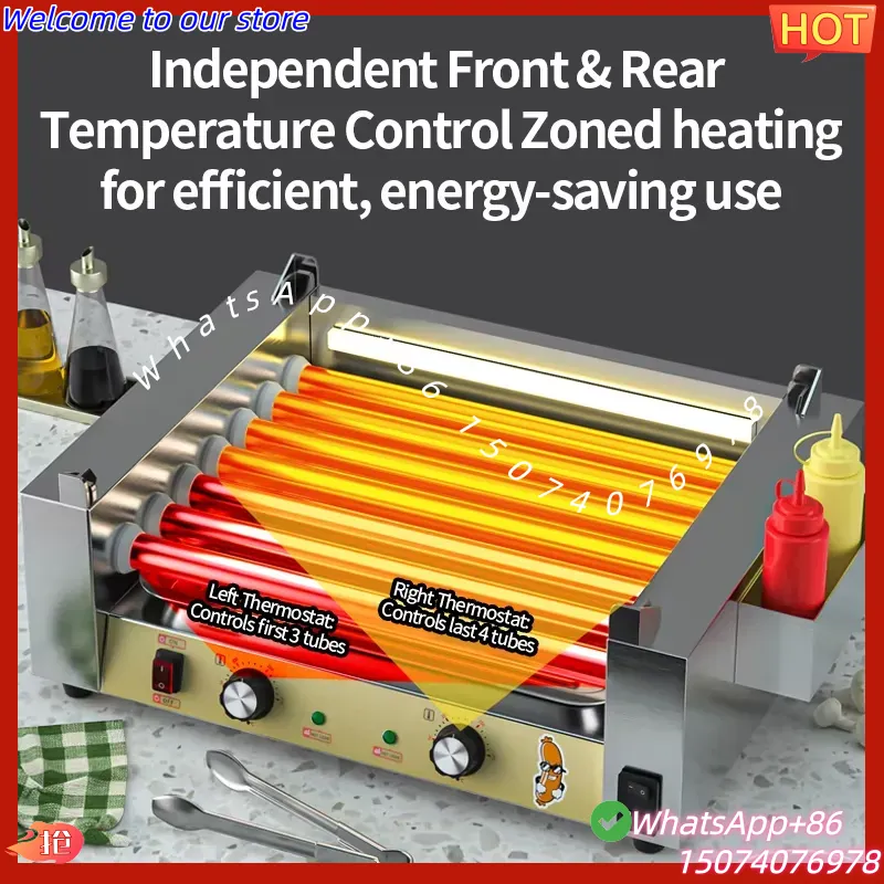 2026 Temp Control BBQ Machine  - огляд і ціна Hot Dog Roller Grill