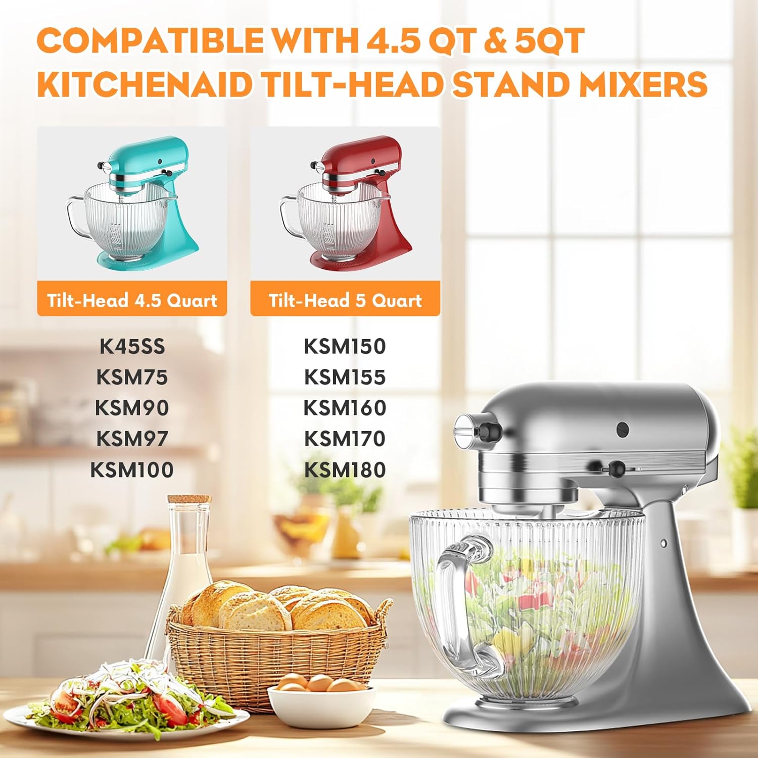 GVODE Glass Bowl for Kitchenai - огляд і ціна Commercial Kitchenaid