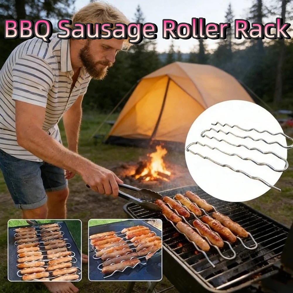 Stainless Steel BBQ Sausage Ro - огляд і ціна Hot Dog Roller Grill