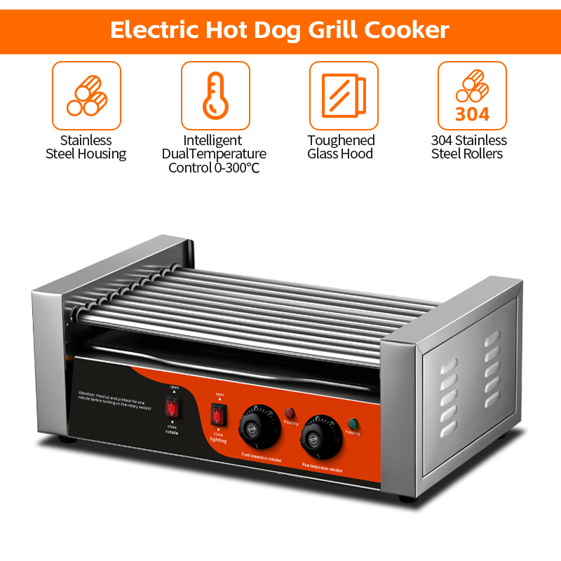 Commercial Electric Stainless  - огляд і ціна Hot Dog Roller Grill