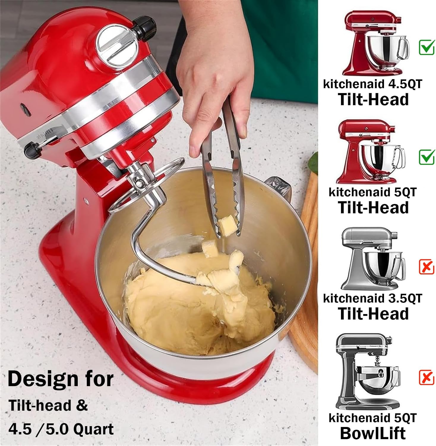 Stainless Steel Dough Hook Wit - огляд і ціна Commercial Kitchenaid
