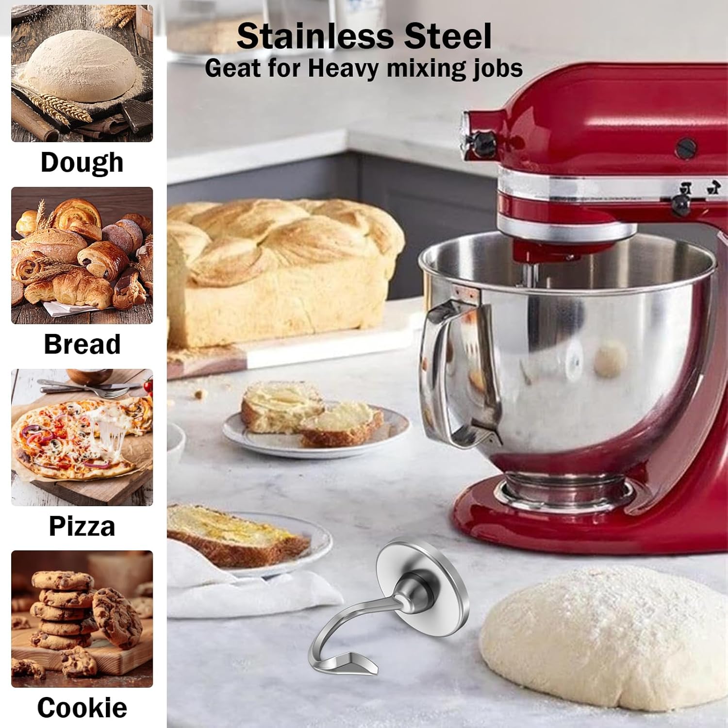 Stainless Steel Dough Hook Wit - огляд і ціна Commercial Kitchenaid