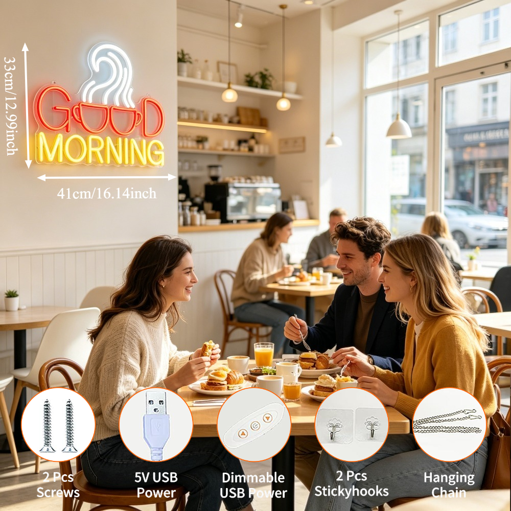Good Morning Neon Sign LED Lig - огляд і ціна Commercial Kitchen Design