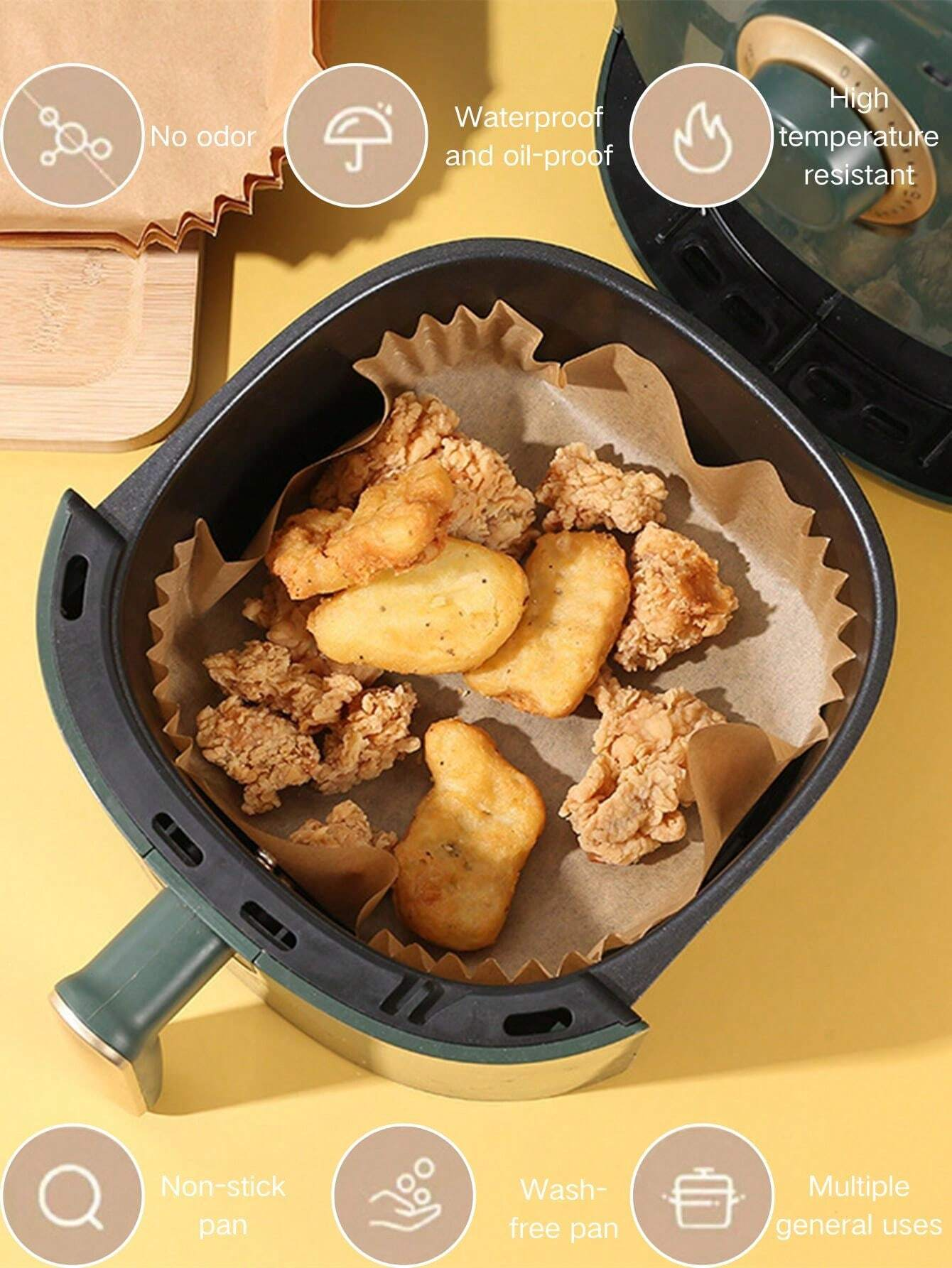 10-200pcs Disposable Air Fryer - огляд і ціна Commercial Kitchen Pans
