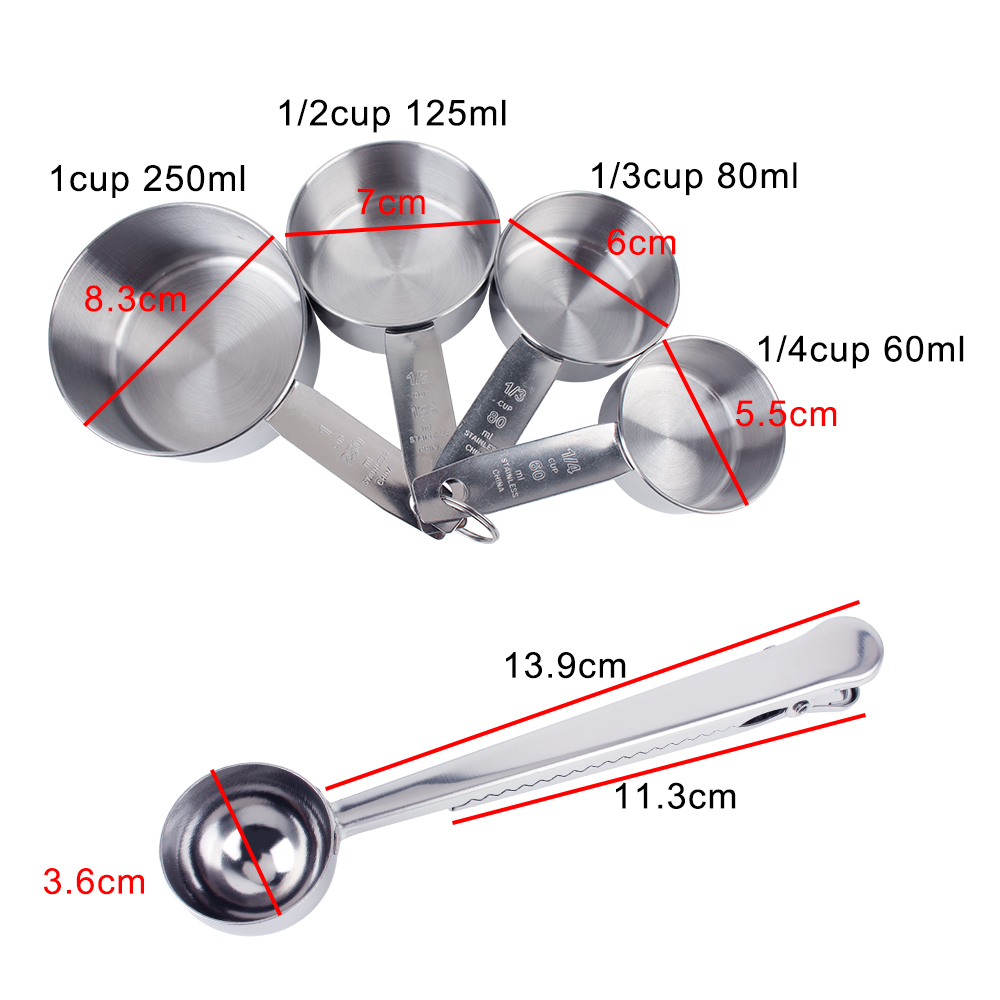 Stackable Measuring Cups and S - огляд і ціна Commercial Kitchen Products